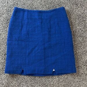 Brooks Brothers Red Fleece Size 4 Blue Terry Cloth Skirt Lined Zipper Back